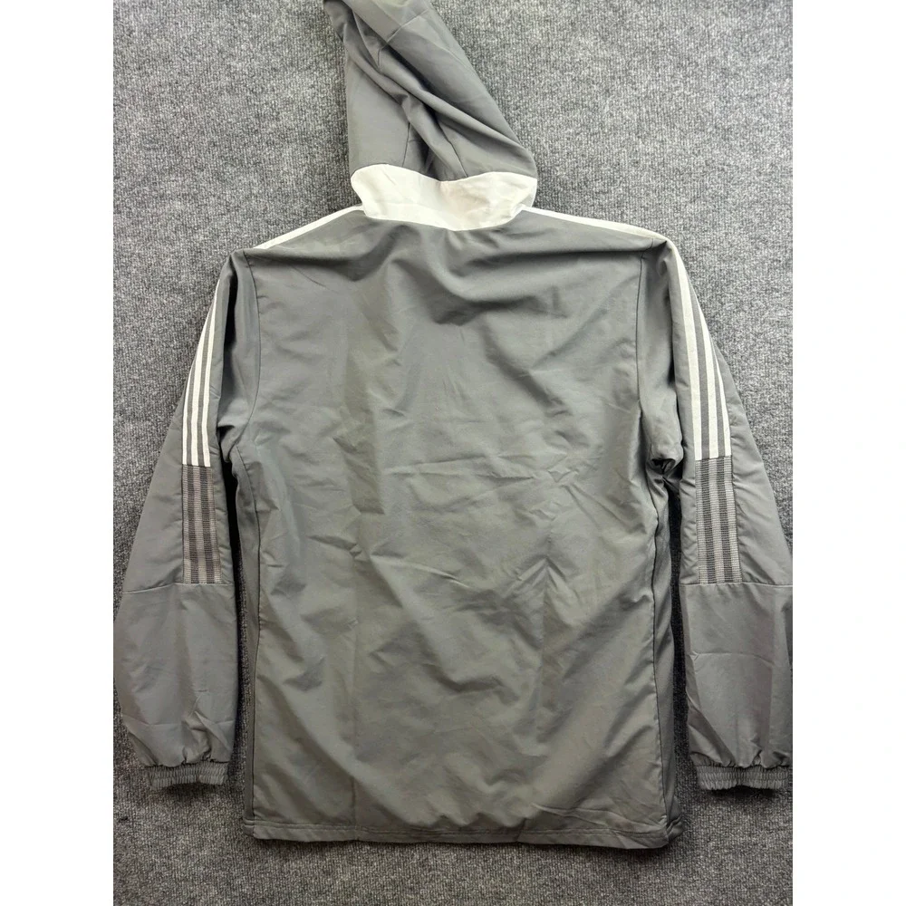 Adidas Tiro21 Windbreaker Jacket Mens Medium Aeroready Full Zip Hooded 3-Stripe